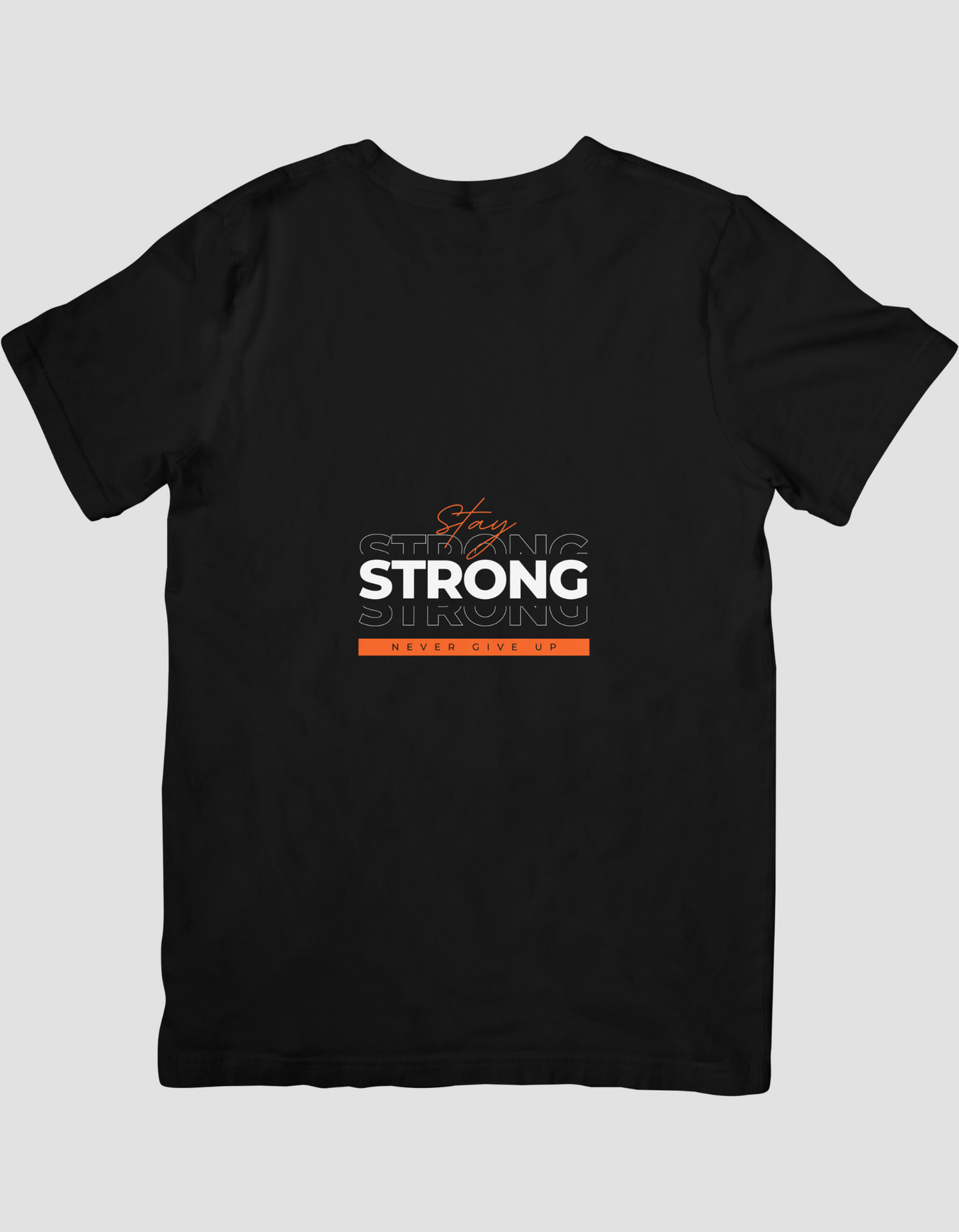 Black, White And Orange Simple Quote T-Shirt