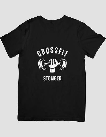 Black and White Bold Fitness T-shirt