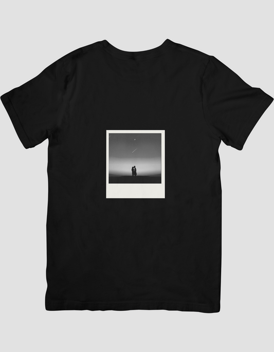 Black White Simple Minimalist Custom Polaroid Couple T-Shirt