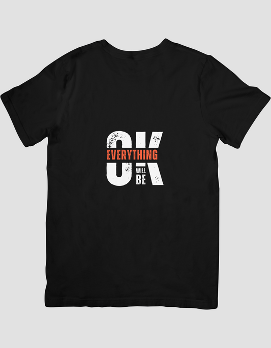 Black and Orange Typography T-shirt