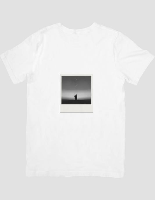Black White Simple Minimalist Custom Polaroid Couple T-Shirt