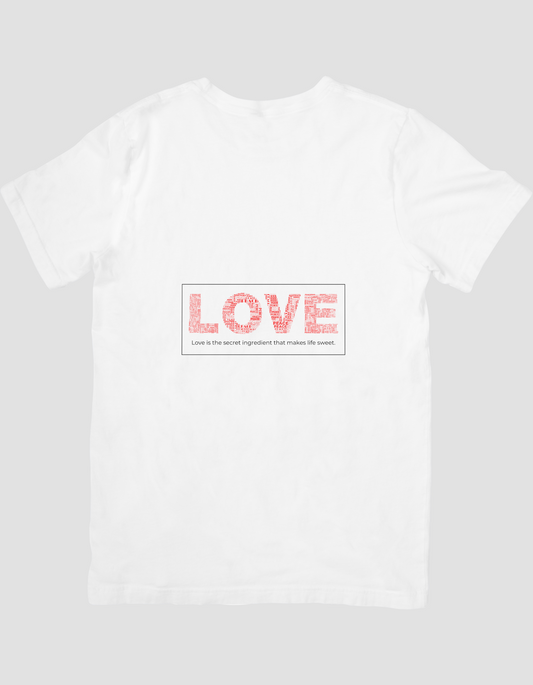Black and Red Typography Love T-Shirt